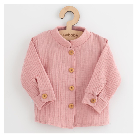 Dojčenská mušelínová košeľa New Baby Soft dress ružová, veľ:68 , 20C51885