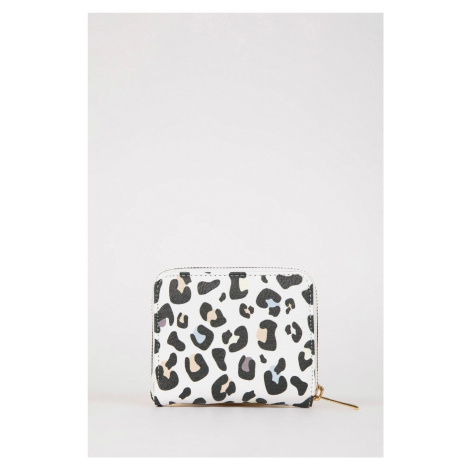 DEFACTO Women's Leopard Patterned Faux Leather Wallet