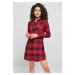 Women's shirt dress navy blue/red