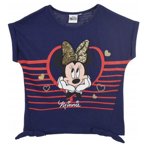 Tmavomodré dievčenské tričko Minnie Mouse Disney