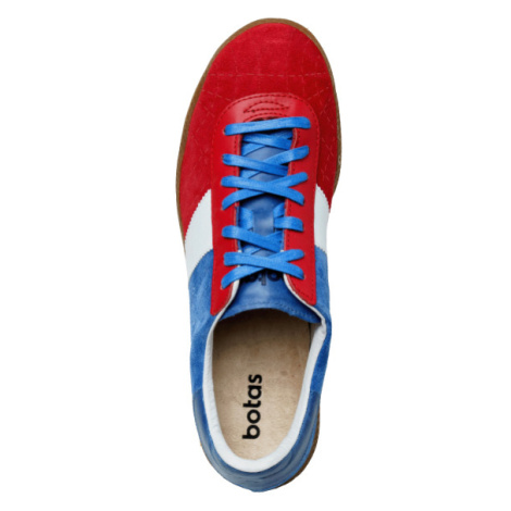 Botas Spider Tricolor - Pánske kožené tenisky / botasky modro- Pánskebílo- Pánskečervené, ručná 