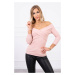 V-neck blouse dark powder pink