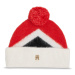 Tommy Hilfiger Čiapka Th Evening Pompom Beanie Argyle AW0AW15305 Červená