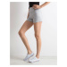 Grey frayed shorts with high waist