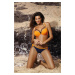 Virginia Dark Navy-Calendula M-456 Orange-Navy blue swimsuit