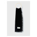 Vlnený šál By Malene Birger čierna farba, jednofarebný