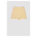 DEFACTO Regular Fit High Waist Linen Blend Shorts Skirt