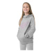 Dievčenská mikina s kapucňou 4F JUNIOR GIRLS SWEATSHIRT JBLD002-25M-GREY MELANGE