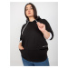 Black plus size sweatshirt with pockets