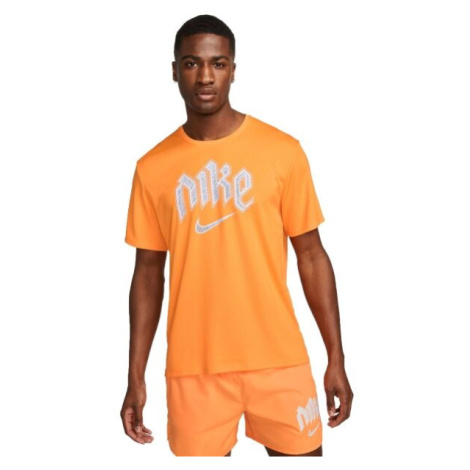 Nike DF RUN DVN MILER SS Pánske tričko, oranžová, veľkosť