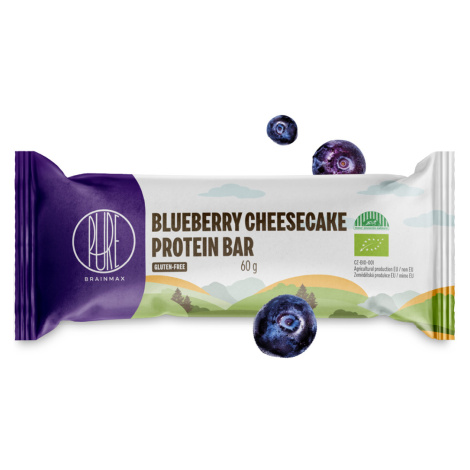 BrainMax Pure Blueberry Cheesecake Protein Bar, Proteínová tyčinka, Čučoriedkový cheesecake, BIO