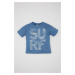 DEFACTO Baby Boy Crew Neck Printed Short Sleeve T-Shirt