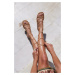Madamra Mink Women's Wrap-around Lace-Up Puffy Sandals