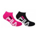 Dámske ponožky FILA 2 PACK-F9199 INVISIBLE SOCKS-629 BLACK FUXIA