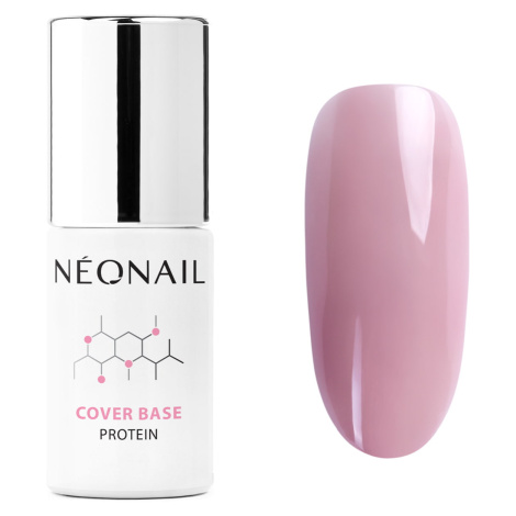 Neonail cover base protein - dark Rose- podkladový lak pre gélové nechty 7,2ml