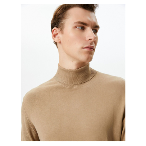 Koton Turtleneck Sweater Knitwear Basic Long Sleeve Viscose Blended