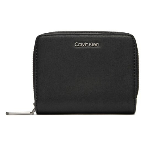 Calvin Klein Malá dámska peňaženka Ck Must Z/A Wallet W/Flap Md K60K607432 Čierna