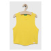 Detský bavlnený top United Colors of Benetton žltá farba