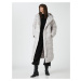 Koton dlhý nafúknutý kabát s kapucňou s patentkami