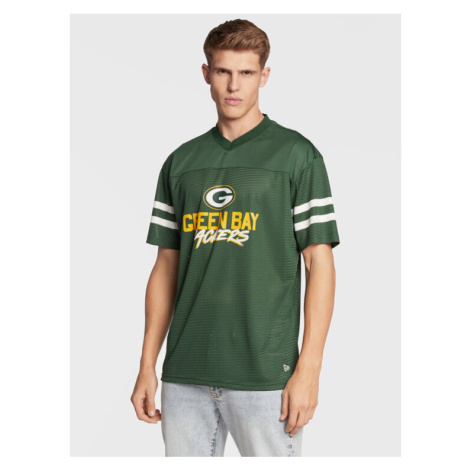 New Era Tričko Green Bay Packers NFL Script 60284670 Zelená Relaxed Fit