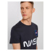 ALPHA INDUSTRIES Tričko 'NASA'  námornícka modrá / tmavomodrá / sivá / červená