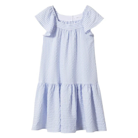 MANGO KIDS Šaty 'Alguer'  svetlomodrá / biela