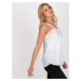 BIELY TOP S ČIPKOVÝM LEMOVANÍM A RAMIENKAMI -TW-TP-BI-1322.57-WHITE