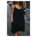 Bavlnené šaty MUUV. #surfgirl čierna farba, mini, oversize