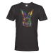 Pánské tričko so štýlovou potlačou Dúhový králik