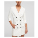 Šaty Karl Lagerfeld Double Breasted Punto Dress Biela