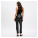 Kalhoty GAP Vintage Slim Faux Leather Pants Black Leather Look