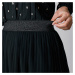 Blancheporte Dlhá plisovaná sukňa z voálu čierna