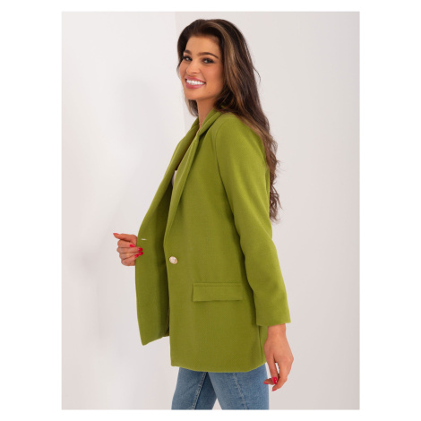 Olive green women's jacket with lining