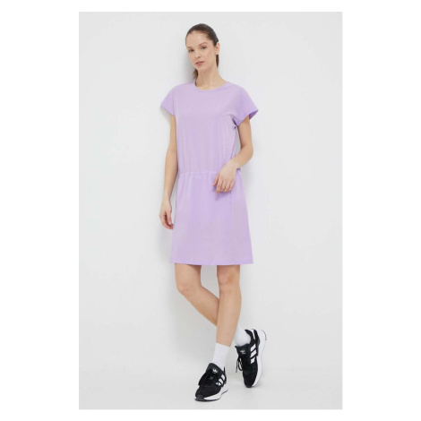 Šaty Helly Hansen fialová farba, mini, rovný strih, 34375