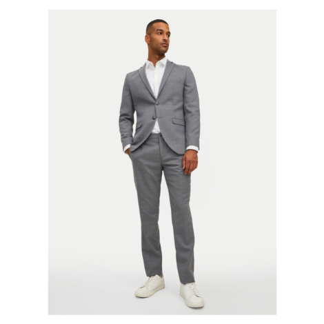 Jack&Jones Oblek Solaris 12148166 Sivá Super Slim Fit Jack & Jones