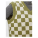 Vans Sveter Courtyard Checker Sweater Vest VN000F6WBD41 Zelená Regular Fit