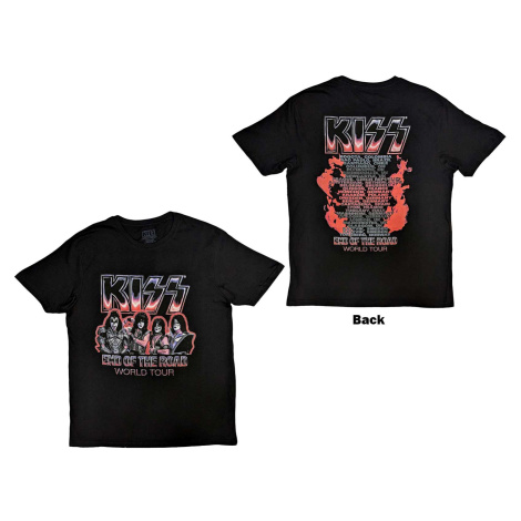 Kiss tričko End Of The Road Tour Red Čierna