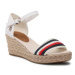 Tommy Hilfiger Espadrilky Mid Wedge Corporate FW0FW07078 Écru