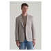 SAKO GANT SLIM TWO-TONED TWILL JERSEY BLAZER CHATEAU GREY