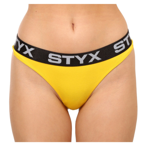 Women's thong Styx sports rubber yellow