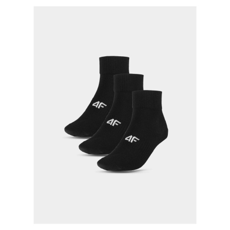 Men's Casual Socks Above the Ankle 4F - Black