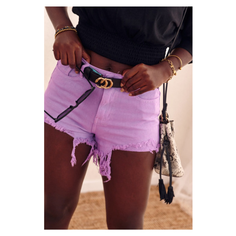 Purple short denim shorts FASARDI