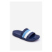 Women's striped slippers dark blue Vision