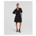 Šaty Karl Lagerfeld Wrap Dress Čierna