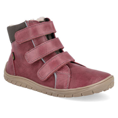 Barefoot detské zimné topánky Fare Bare - A5346141 červené
