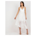 White summer dress with frill OCH BELLA