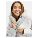 Svetlofialová dámska vzorovaná zimná bunda Roxy Chloe Kim