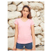 V-neck Women's Pink Valueweight Fruit of the Loom