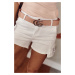 Women's white shorts with pockets