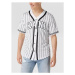 Karl Kani Serif Pinstripe Baseball Shirt White - Pánske - Tričko Karl Kani - Biele - 6033361